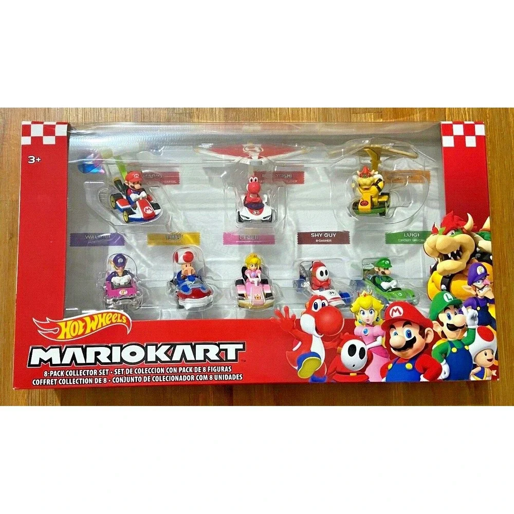 MARIO KART Hot Wheels 2020 8-Pack Die-Cast Collector Set Bowser Waluigi‎